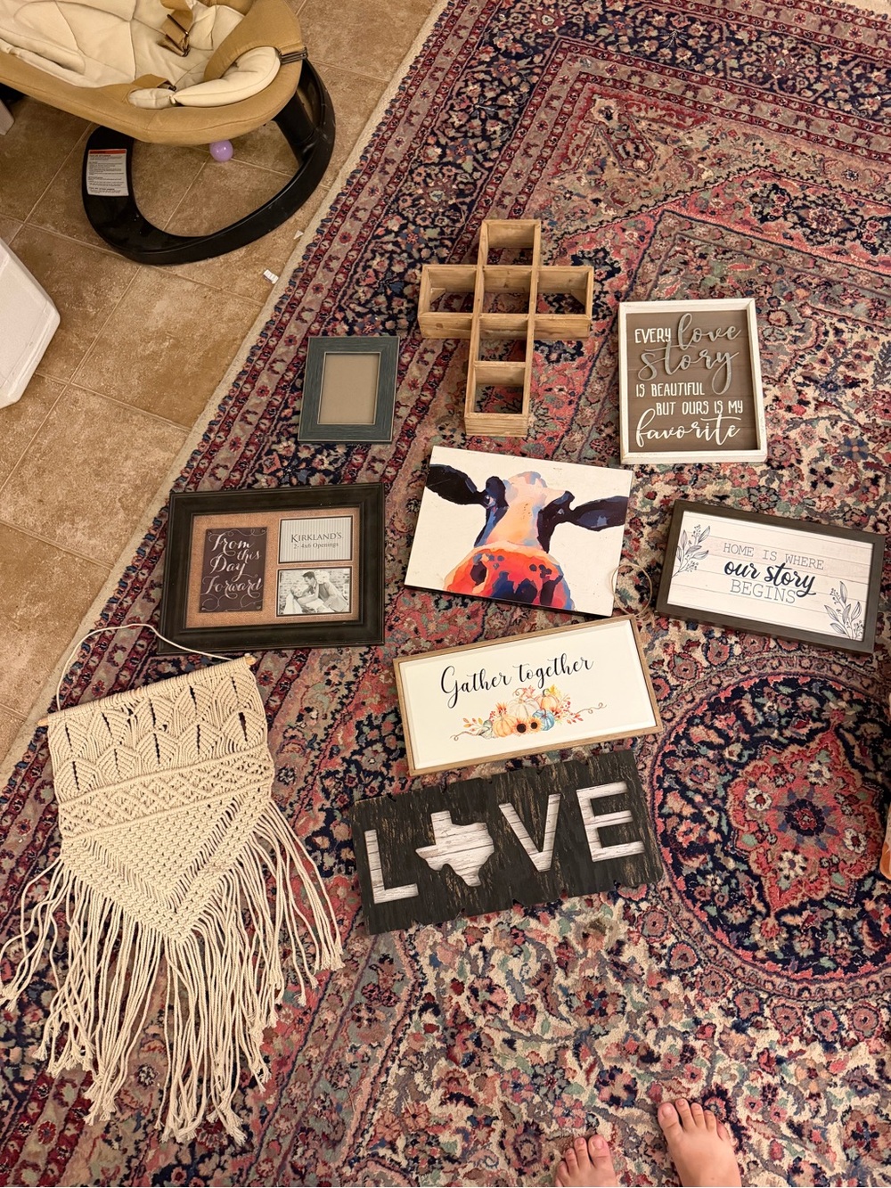 Rustic Black "LOVE" Wood Wall Sign with Texas Accent - Unbranded